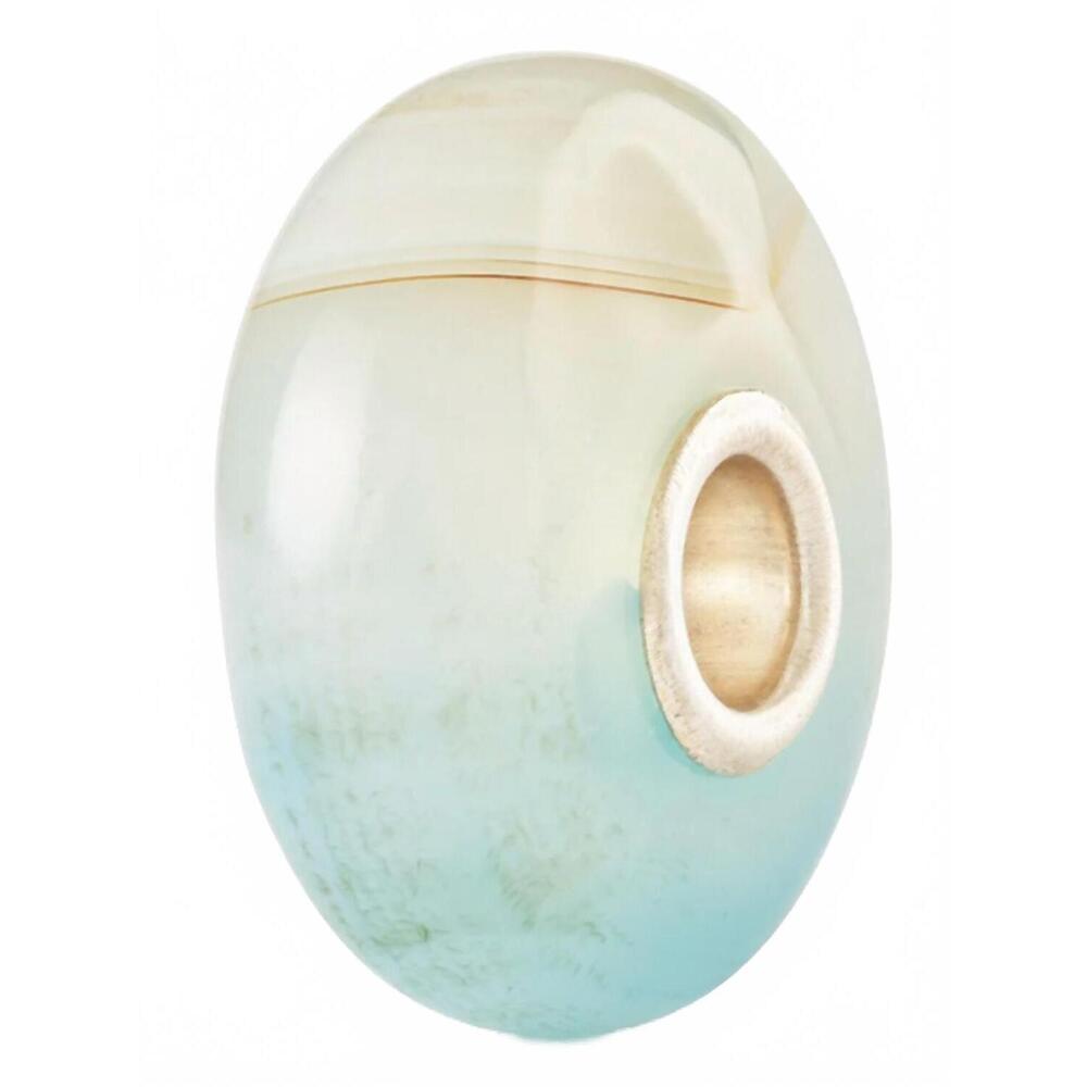 NEW TROLLBEADS women's agate glass bead charm in turquoise